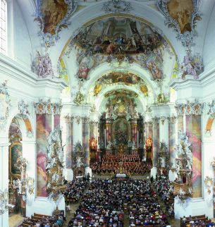 Basilika Konzert Innenansicht Ottobeuren in Bayern