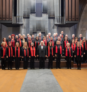 Choir in front of organ