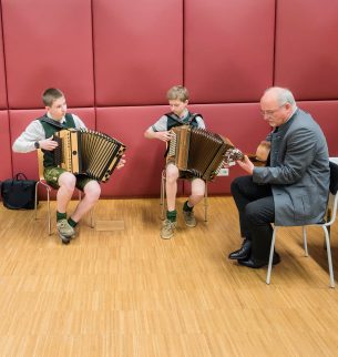 3 Musiker beim OOÖ Volksmusikwettbewerb