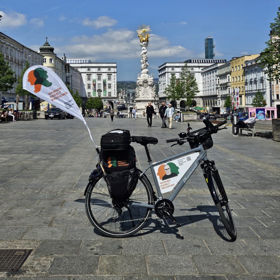 Fahrrad auf dem Linzer Hauptplatz