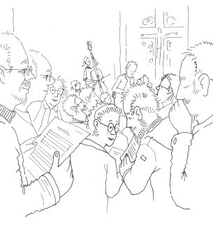 Zeichnung von einem Chor